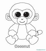 Coloring Ty Beanie Pages Boo Boos Coconut Colorear Babies Para Printable Dibujos Monsters Inc Color Peluches Beanies Drawing Print Baby sketch template