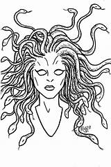 Medusa Coloring Pages Mythology Drawing Head Drawings Designlooter Printable Color Getcolorings Getdrawings 55kb sketch template