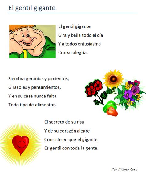 poema infantil uso del sonido suave de la g bilingual