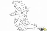 Tyranitar Mega Pokemon Template Draw sketch template