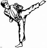 Karate Martial Arti Marziali Disegnare Salvato sketch template