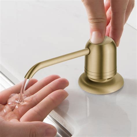 kitchen soap dispenser  brushed gold walmartcom walmartcom