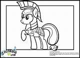 Coloring Pony Pages Little Applejack Armor sketch template