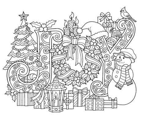 printable christmas coloring pages adult