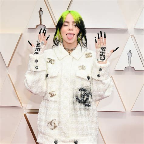 billie eilishs  nail art   years popsugar beauty