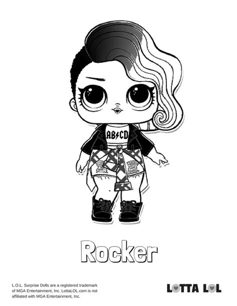 rocker coloring page lotta lol lol dolls coloring pages coloring books