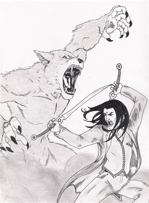 werewolf vs vampire by silverback1 on deviantart
