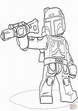 Coloring Fett Boba Lego Wars Star Pages Helmet Drawing Site Popular sketch template