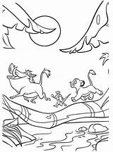 Timon Pumbaa Coloring Lion Pages King Simba Disney Drawing Colorare Da Online Printable Colouring Bridge Crossing Kids Getdrawings sketch template