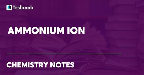 ammonium ion learn definition formation properties