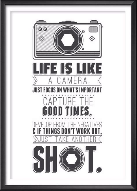 Unique Creative Removable Life Is Like A Camera Quote Wall