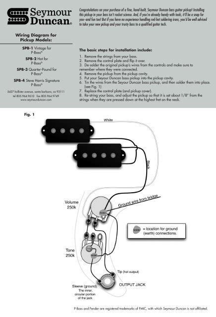 p bass wiring diagram seymour duncan