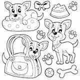 Dogs Coloring Three Pages Surfnetkids Dog sketch template