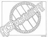 Responsibility Coloring Pages Color Kids Sheets Word School Colouring Printable Doodle Responsible Inspirational Sheet Elementary Quotes Children Quote Simple Words sketch template