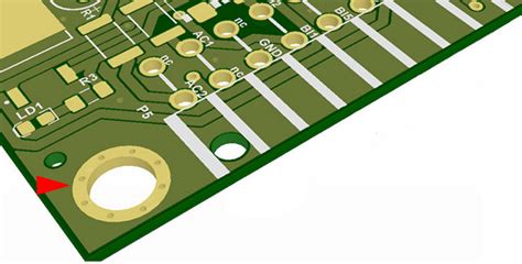 grounded mounting hole pcb microensamble