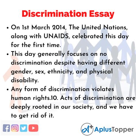discrimination essay essay  discrimination  students