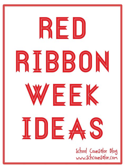 red ribbon week ideas