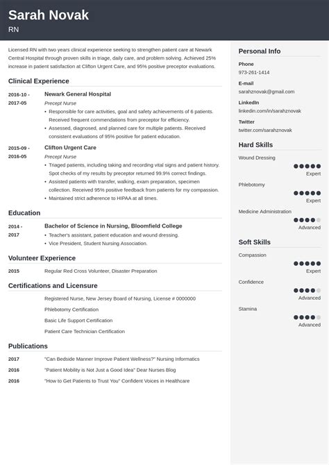 nursing student resume examples   template