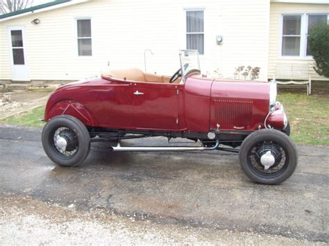 1928 28 Ford Model A Roadster Traditional 4 Banger Steel Open Wheel Hot