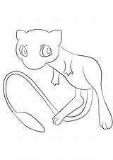 Mew Pokemon Coloring Pages Kids Type Generation Ii Color Ken Linearts Lilly Gerbil Credit Psychic Original sketch template