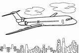 Airplane Boeing Procoloring Aeroplane Concorde sketch template