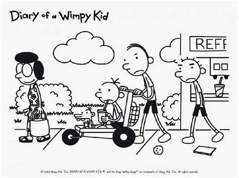 diary   wimpy kid coloring page insured  laura