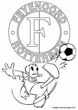 Kleurplaat Voetbal Feyenoord Ronaldo Coloring Eredivisie Clubs Donald Kleurplatenl Uitprinten Groningen Familie Rotterdam Maatjes sketch template