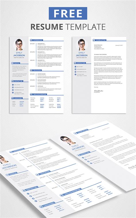 cv template  cover letter graphicadi