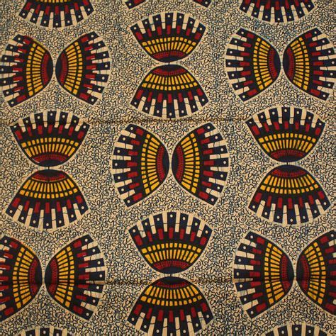 abstract african print fabric beige ankara material   yard