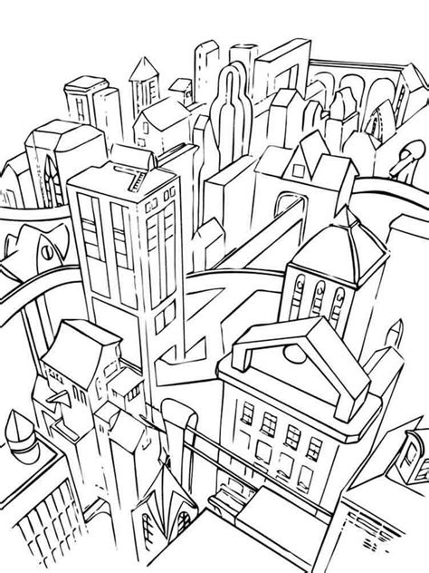 city  coloring page  printable coloring pages  kids