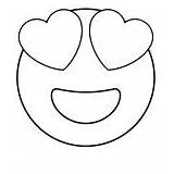 Coloring Emoji Pages Heart Printable Kids Simple Emojis Cool Eye sketch template