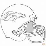Helmet Football Drawing Coloring Pages Printable Broncos Getdrawings Simple sketch template