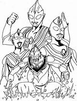 Ultraman Tiga Disimpan sketch template