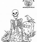 Coloring Halloween Pages Skeleton Drawing Printable Scary Kids Dinosaur Minecraft Color Print Bones Toddlers Getdrawings Books Reading Getcolorings Holiday Drawings sketch template