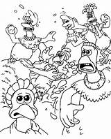 Run Chicken Coloring Pages Kleurplaten Chooks Book Mudfight Color Fun Kids sketch template