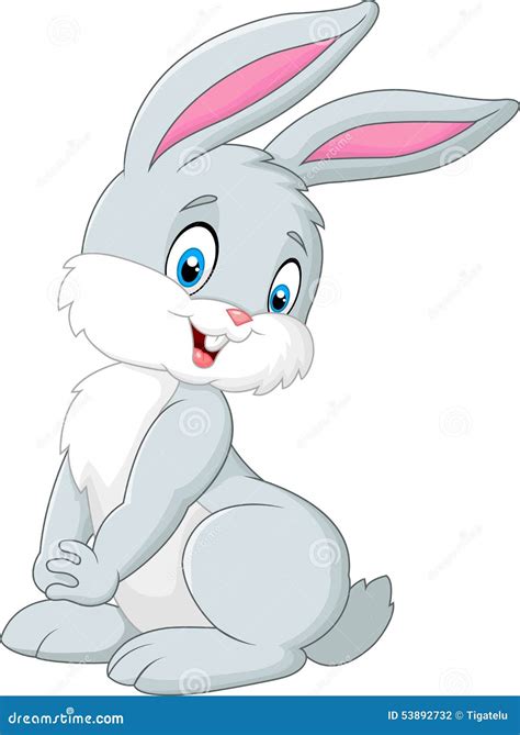 cartoon adorable rabbit stock vector image