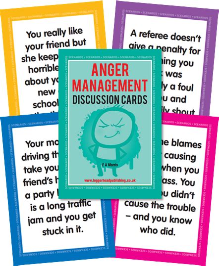 anger management discussion cards primary loggerhead publishing