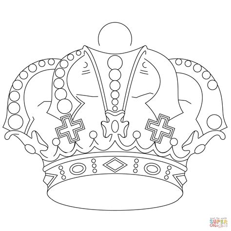 royal crown coloring page  printable coloring pages