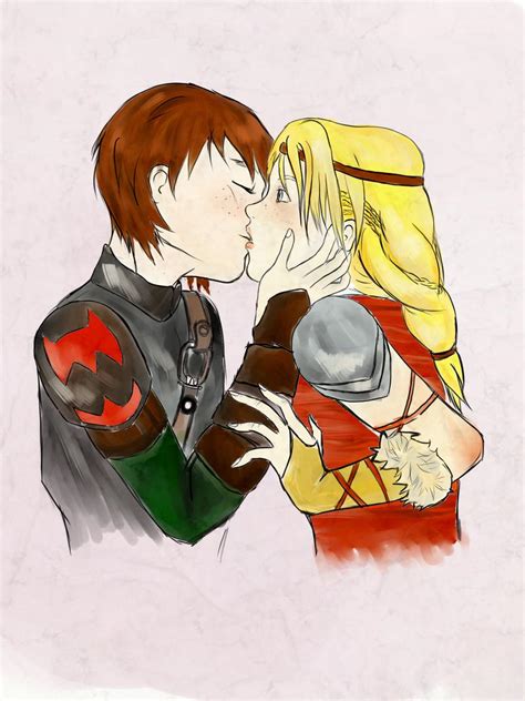 Hiccup And Astrid S Kiss By Helly Rose On Deviantart
