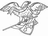 Patriotic Aquila Coloring4free Tatouage Aquile 4th Stampare Scaricare Coloriages sketch template