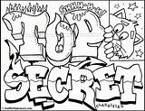 Coloring Pages Graffiti Teenagers Color Words sketch template