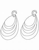Coloring Pages Earring Diamond Earrings Printable Kids Popular Books Categories Similar sketch template