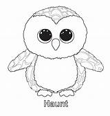 Beanie Coloring Boo Ty Pages Boos Print Party Owl Printable Babies sketch template