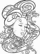 Geisha Coloring Deviant Pages Girl Netart Getcolorings Printable Designlooter Print Color sketch template