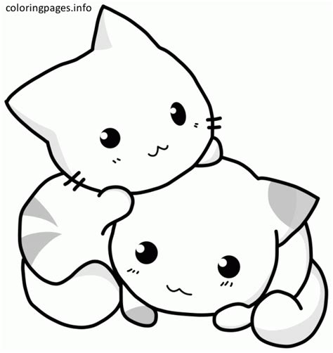 cute anime cat coloring pages cute anime cat kitten drawing anime