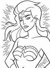 Wonder Coloring Woman Pages sketch template