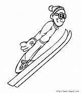Skiing Kolorowanki Sportowe Dyscypliny Skifahren Druku Kolorowanka Ausmalbild Jumper Servir Fonctionnent Boutons Peux Dessus Navigateur sketch template