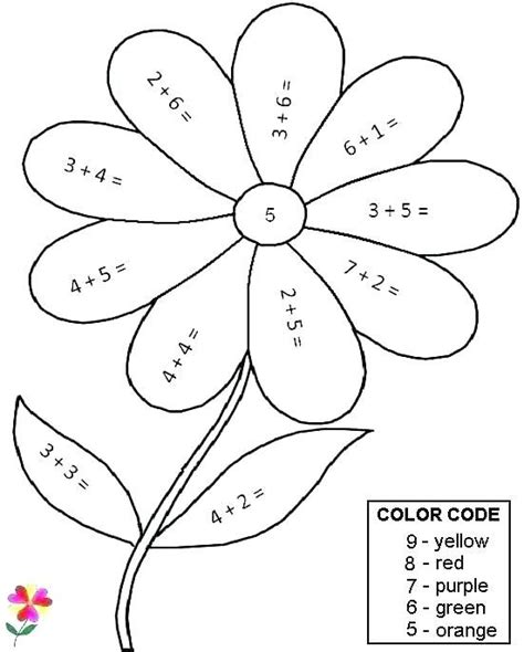basic addition coloring worksheets  st grade math worksheets
