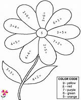 Addition Coloring Grade Worksheets Math 1st Worksheet Kindergarten sketch template