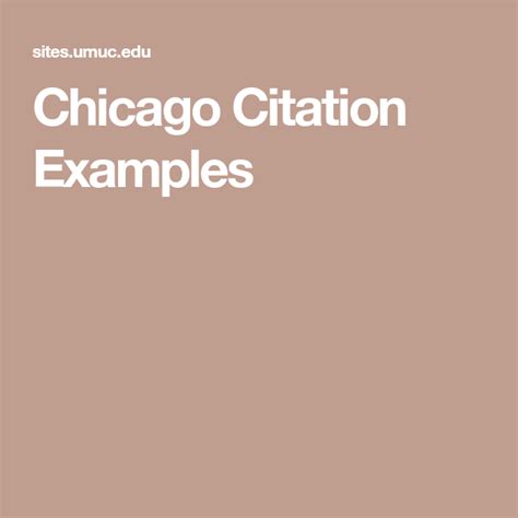 chicago citation examples chicago  citations
